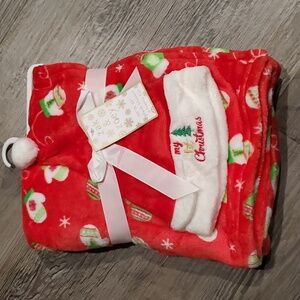 Zak & Zoey My First Christmas Blanket and Santa Hat